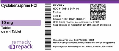Mm2 (Cyclobenzaprine HCl 10mg 70518 3474 01)